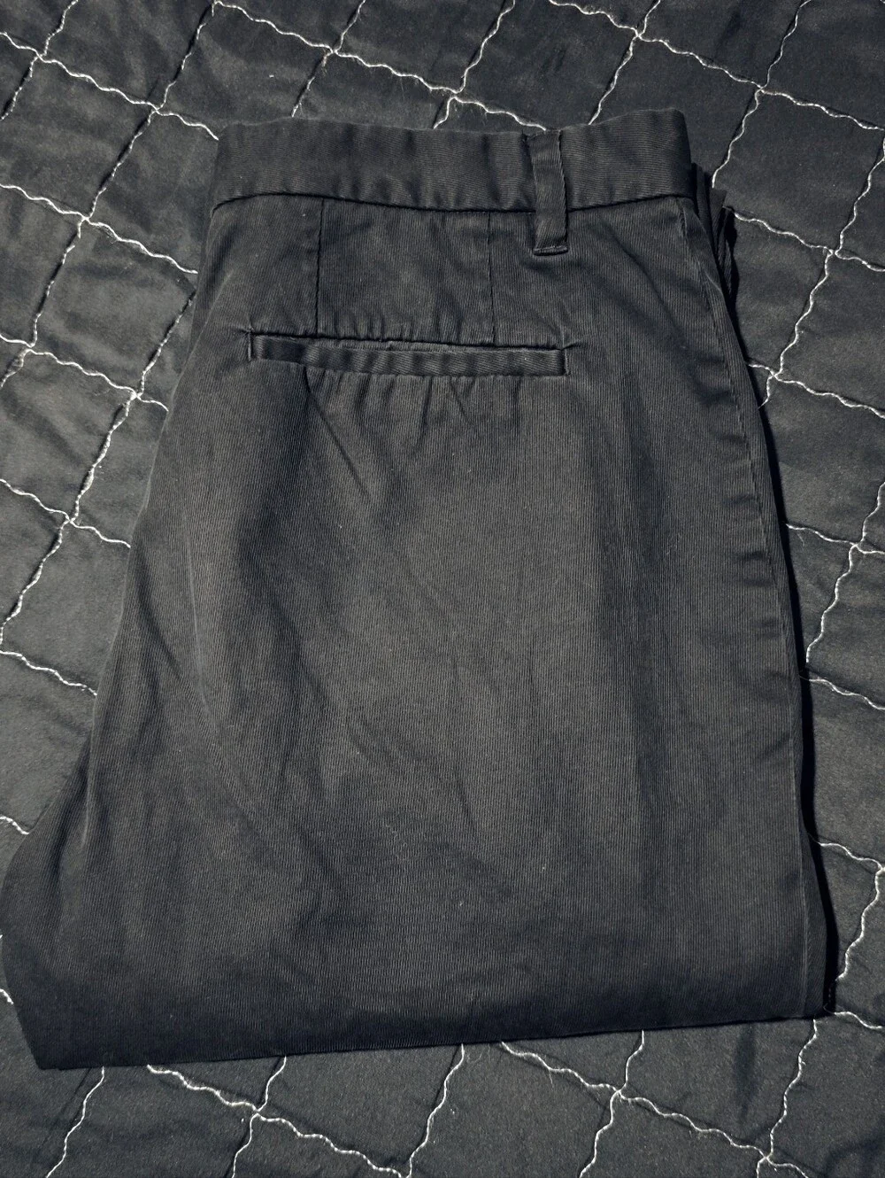 Banana Republic Men’s Black Stretch Flat-Front Chino Pants Size 33 x 32